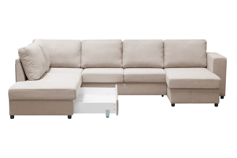 Verona U-Bäddsoffa Vänster - Beige - Möbler - Vardagsrum - Bäddsoffor - U bäddsoffa