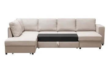 Verona U-Bäddsoffa Vänster - Beige - Möbler - Vardagsrum - Bäddsoffor - U bäddsoffa