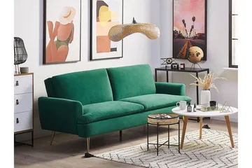 Vettre 3-sits Bäddsoffa - Sammet/Mörkgrön - Möbler - Vardagsrum - Bäddsoffor