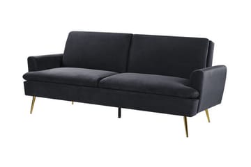 Vettre 3-sits Bäddsoffa - Sammet/Svart - Möbler - Vardagsrum - Bäddsoffor
