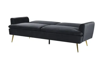 Vettre 3-sits Bäddsoffa - Sammet/Svart - Möbler - Vardagsrum - Bäddsoffor