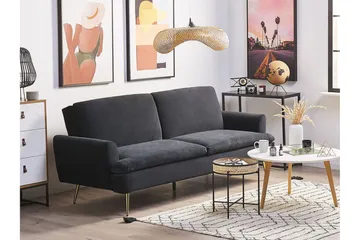 Vettre 3-sits Bäddsoffa - Sammet/Svart - Möbler - Vardagsrum - Bäddsoffor