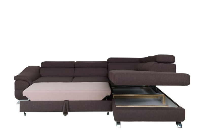 View Bäddsoffa 3-sits med Schäslong Höger - Mörkgrå - Möbler - Vardagsrum - Bäddsoffor - Hörnbäddsoffa