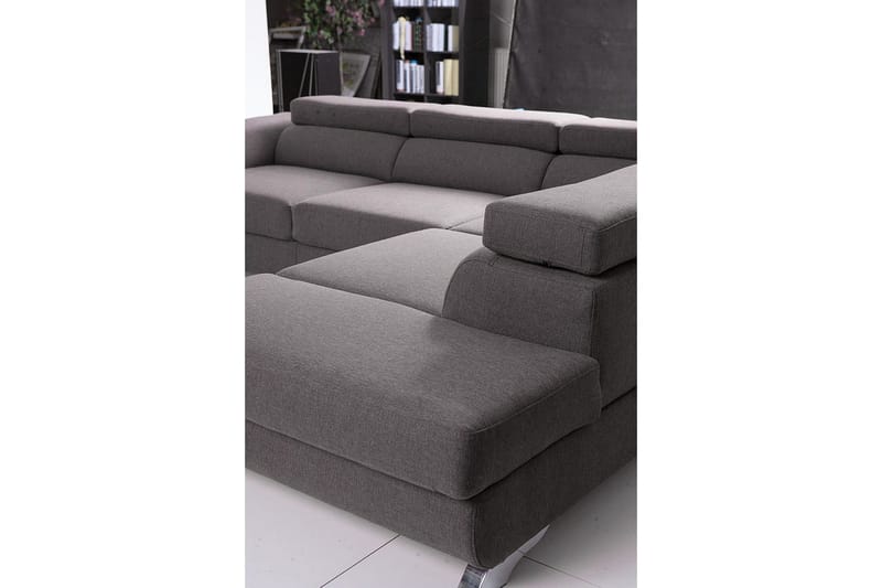 View Bäddsoffa 3-sits med Schäslong Vänster - Ljusgrå - Möbler - Vardagsrum - Bäddsoffor - Hörnbäddsoffa