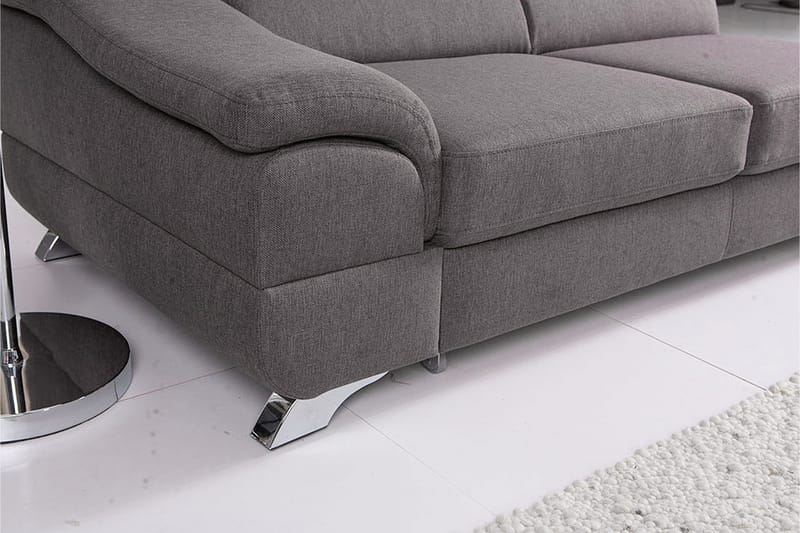 View Bäddsoffa 3-sits med Schäslong Vänster - Ljusgrå - Möbler - Vardagsrum - Bäddsoffor - Hörnbäddsoffa