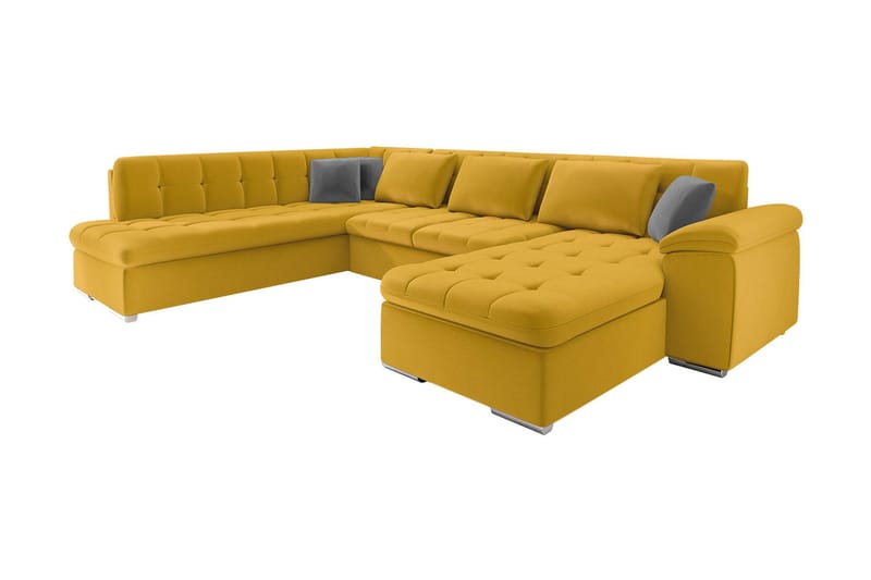 VILLOSA 4-sits Bäddsoffa Gul - Möbler - Vardagsrum - Bäddsoffor - U bäddsoffa