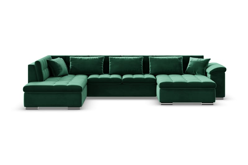 VILLOSA Bäddsoffa Divan Höger - Mörkgrön - Möbler - Vardagsrum - Bäddsoffor - U bäddsoffa