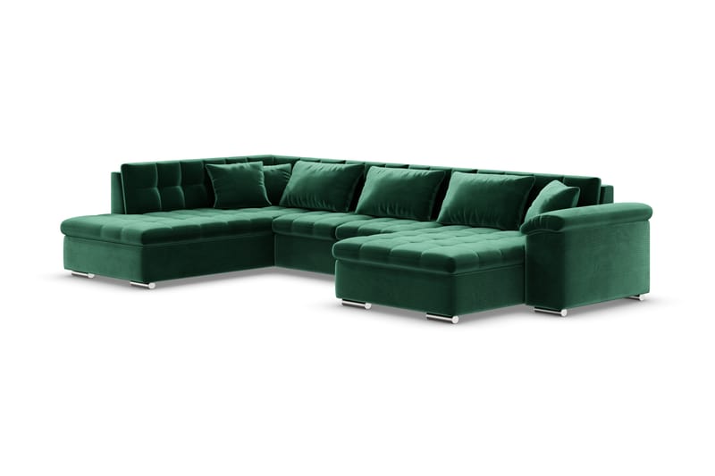 VILLOSA Bäddsoffa Divan Höger - Mörkgrön - Möbler - Vardagsrum - Bäddsoffor - U bäddsoffa
