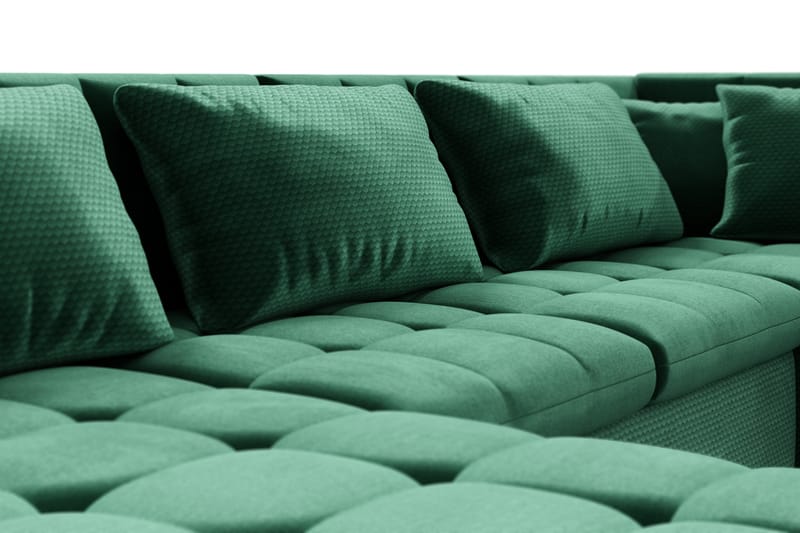 VILLOSA Bäddsoffa Divan Vänster - Mörkgrön - Möbler - Vardagsrum - Bäddsoffor - U bäddsoffa
