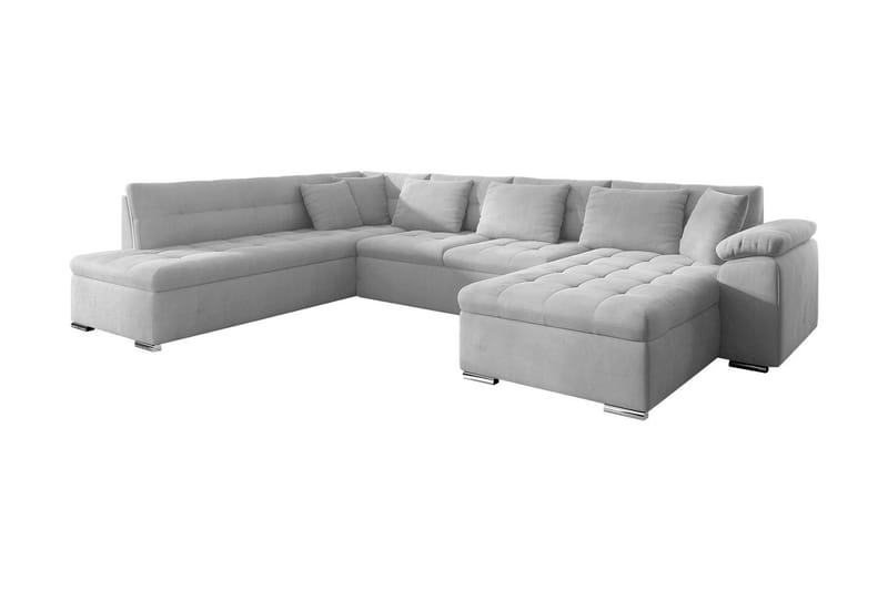 VILLOSA Bäddsoffa m. Divan och Schäslong 4-sits - Vit - Möbler - Vardagsrum - Bäddsoffor - U bäddsoffa