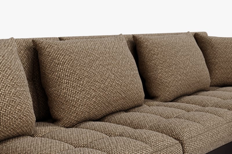 VILLOSA Hörnbäddsoffa Divan med Förvaring Höger Beige/Brun - Beige/Brun - Möbler - Vardagsrum - Bäddsoffor - U bäddsoffa