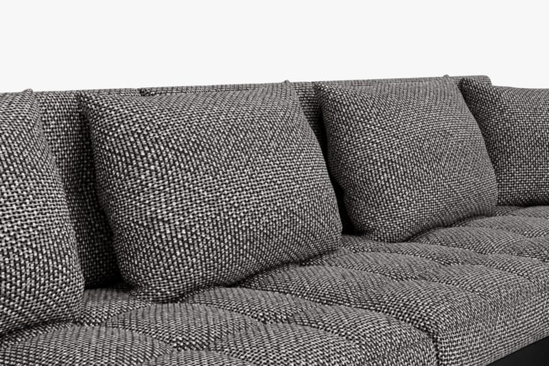 VILLOSA Hörnbäddsoffa Divan med Förvaring Höger Svart/Grå - Svart/Grå - Möbler - Vardagsrum - Bäddsoffor - U bäddsoffa