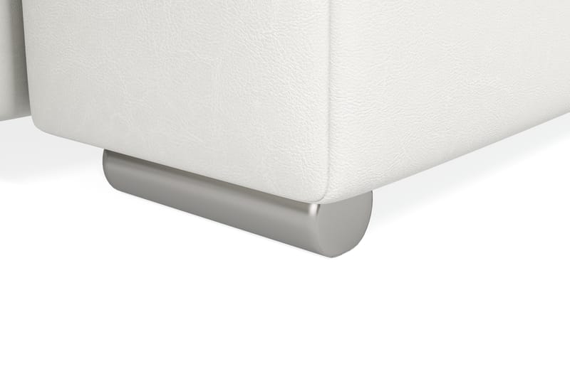 VILLOSA Hörnbäddsoffa Divan med Förvaring Höger Vit/Ljusgrå - Vit/Ljusgrå - Möbler - Vardagsrum - Bäddsoffor - U bäddsoffa