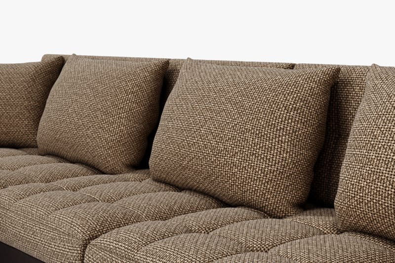 VILLOSA Hörnbäddsoffa Divan med Förvaring Vänster Beige/Brun - Beige/Brun - Möbler - Vardagsrum - Bäddsoffor - U bäddsoffa