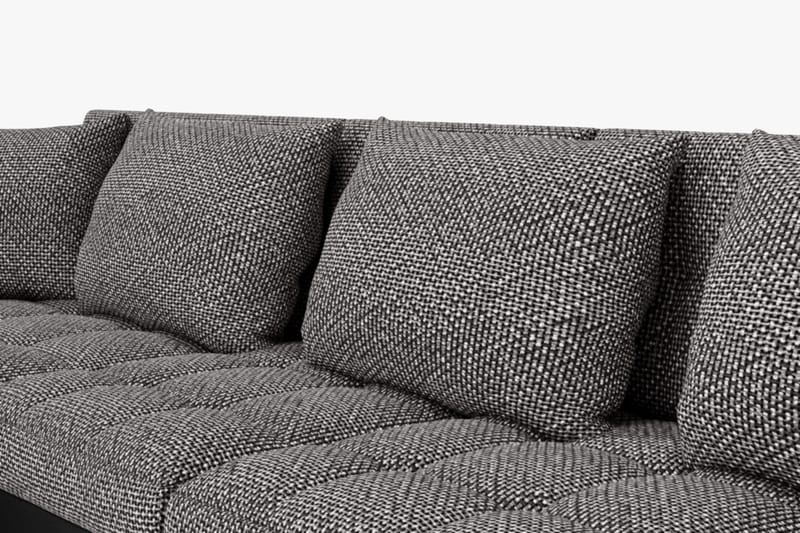VILLOSA Hörnbäddsoffa Divan med Förvaring Vänster Grå/Svart - Möbler - Vardagsrum - Bäddsoffor - U bäddsoffa