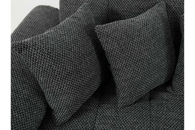 VILLOSA U-Bäddsoffa 350x205x76 cm Divan Vänster - Grå/Svart - Möbler - Vardagsrum - Bäddsoffor - U bäddsoffa