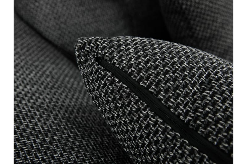 VILLOSA U-Bäddsoffa 350x205x76 cm Divan Vänster - Grå/Svart - Möbler - Vardagsrum - Bäddsoffor - U bäddsoffa