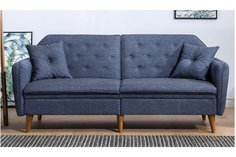 VINCENZO Bäddsoffa 3-sits Mörkblå - Möbler - Vardagsrum - Bäddsoffor