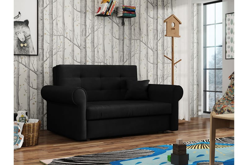 VINÖ 2-sits Bäddsoffa Sammet/Svart - Möbler - Vardagsrum - Bäddsoffor