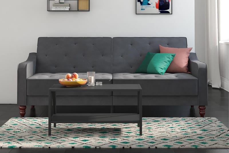 VINTAGE TUFTED 2-sits Bäddsoffa Grå - Novogratz - Möbler - Vardagsrum - Bäddsoffor - 2-sits bäddsoffa