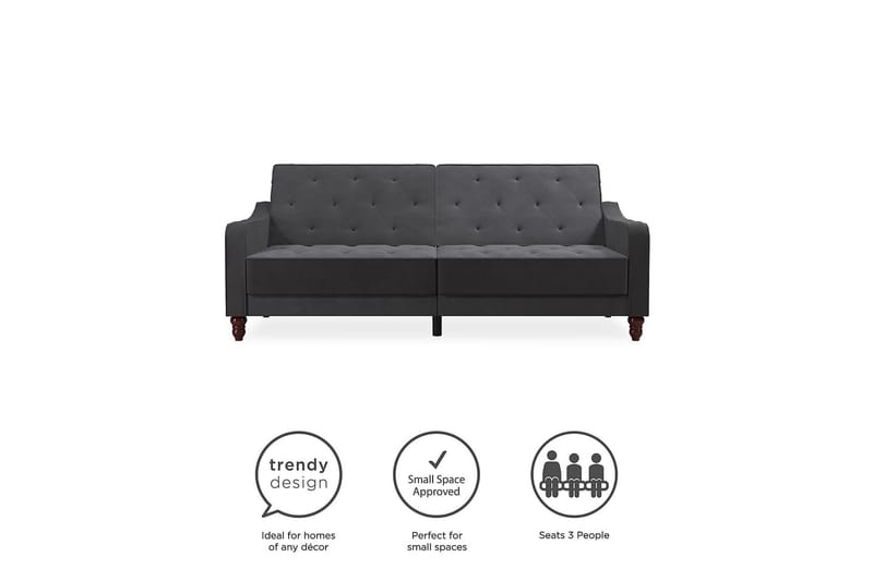 Vintage Tufted 2-sits Bäddsoffa Grå - Novogratz - Möbler - Vardagsrum - Bäddsoffor - 2-sits bäddsoffa