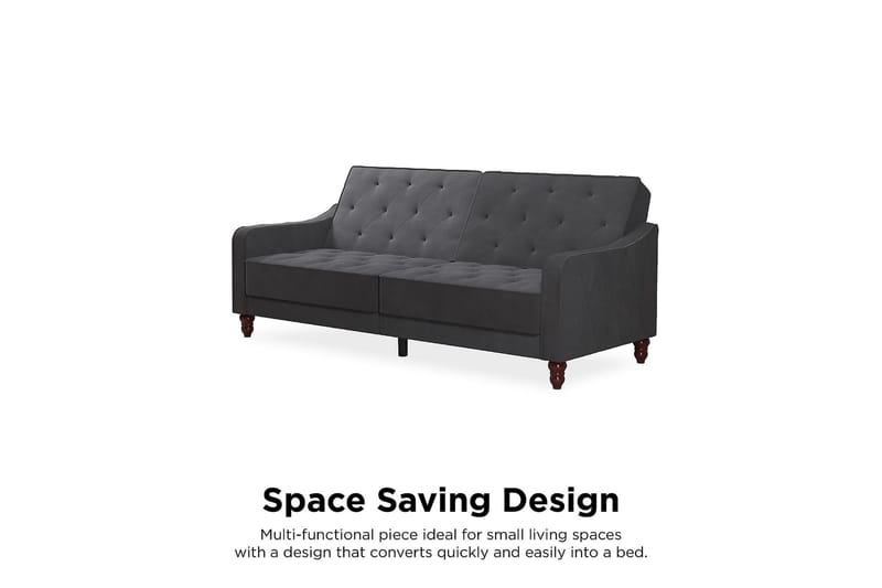 Vintage Tufted 2-sits Bäddsoffa Grå - Novogratz - Möbler - Vardagsrum - Bäddsoffor - 2-sits bäddsoffa