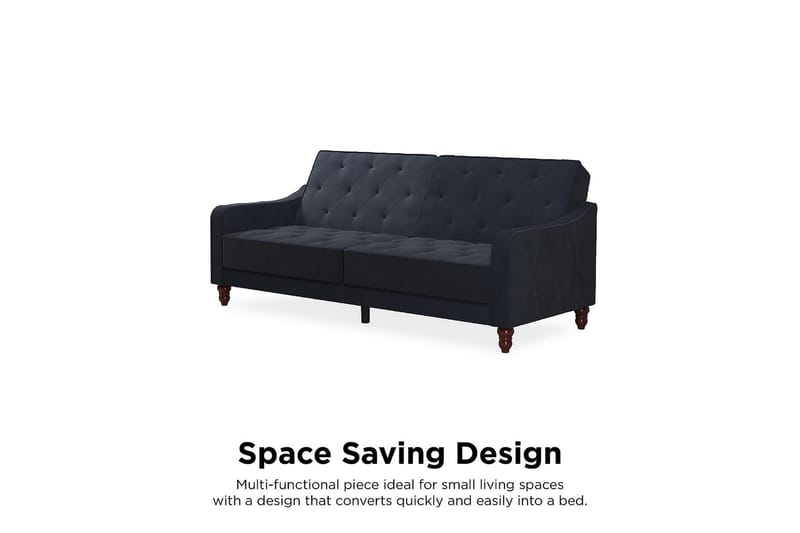 Vintage Tufted 2-sits Bäddsoffa Marinblå - Novogratz - Möbler - Vardagsrum - Bäddsoffor - 2-sits bäddsoffa