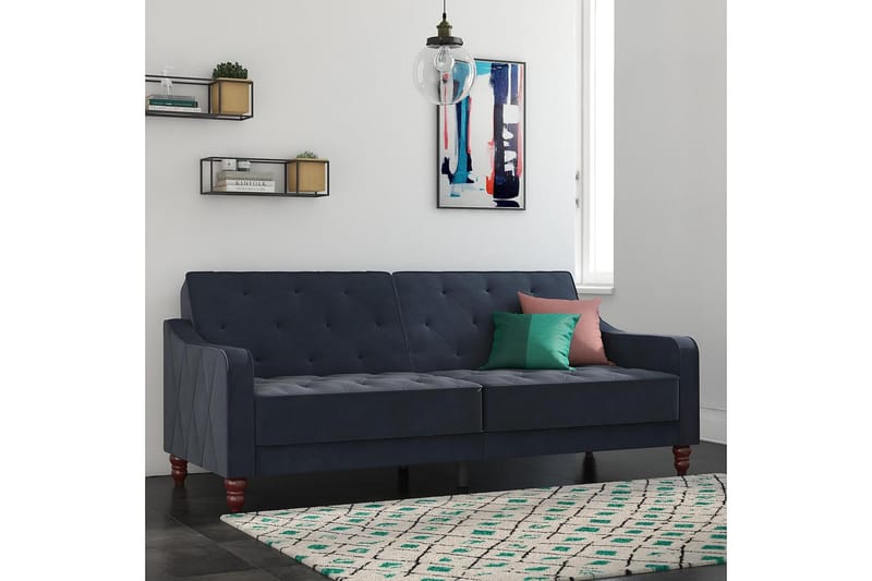 VINTAGE TUFTED 2-sits Bäddsoffa Marinblå - Novogratz - Möbler - Vardagsrum - Bäddsoffor - 2-sits bäddsoffa