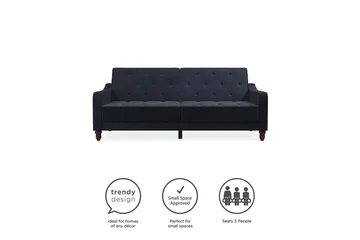 Vintage Tufted 2-sits Bäddsoffa Marinblå - Novogratz - Möbler - Vardagsrum - Bäddsoffor - 2-sits bäddsoffa