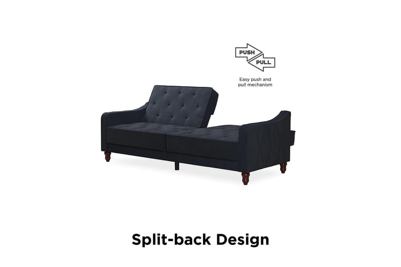 Vintage Tufted 2-sits Bäddsoffa Marinblå - Novogratz - Möbler - Vardagsrum - Bäddsoffor - 2-sits bäddsoffa