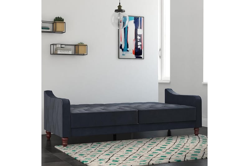 Vintage Tufted 2-sits Bäddsoffa Marinblå - Novogratz - Möbler - Vardagsrum - Bäddsoffor - 2-sits bäddsoffa