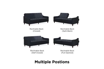 Vintage Tufted 2-sits Bäddsoffa Marinblå - Novogratz - Möbler - Vardagsrum - Bäddsoffor - 2-sits bäddsoffa