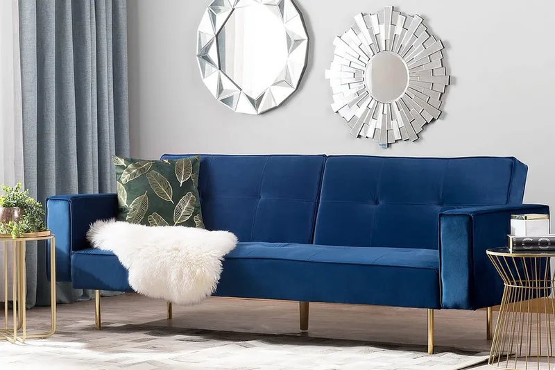 Visnes Bäddsoffa 218 cm - Blå - Möbler - Vardagsrum - Bäddsoffor