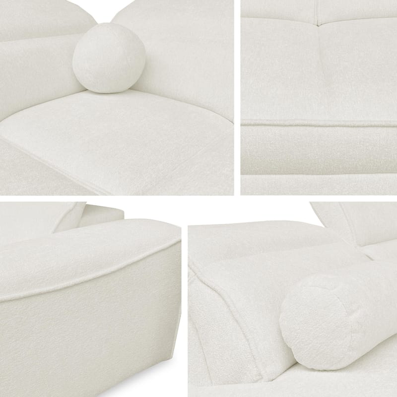 Vitoran 3-sits Bäddsoffa med Schäslong Högervänd - vit - Möbler - Vardagsrum - Bäddsoffor - Hörnbäddsoffa