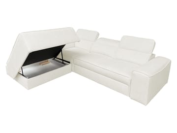 Vitoran 3-sits Bäddsoffa med Schäslong Högervänd - vit - Möbler - Vardagsrum - Bäddsoffor - Hörnbäddsoffa