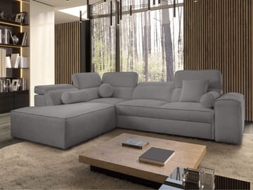 Vitoran 3-sits Bäddsoffa med Schäslong Vänstervänd - mörkgrå - Möbler - Vardagsrum - Bäddsoffor - Hörnbäddsoffa