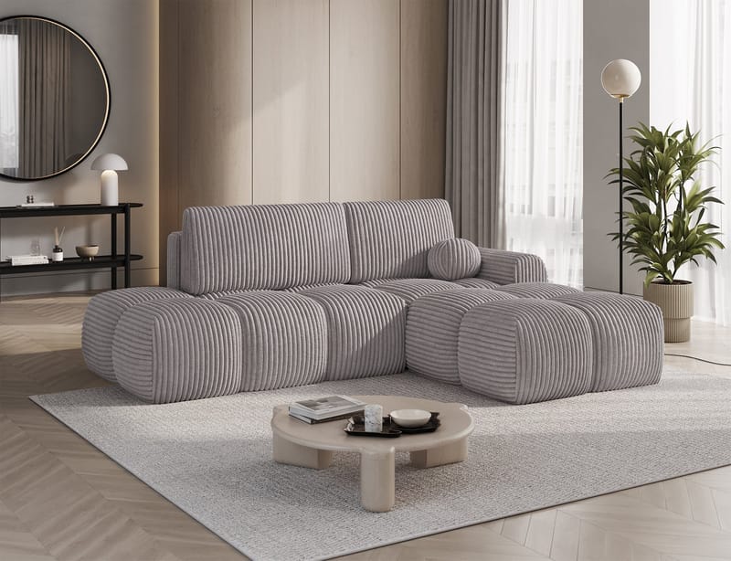 Vittario 3-sits Bubblig Bäddsoffa med Divan och förvaring Höger - Modullo 03 - Möbler - Vardagsrum - Bäddsoffor - Hörnbäddsoffa