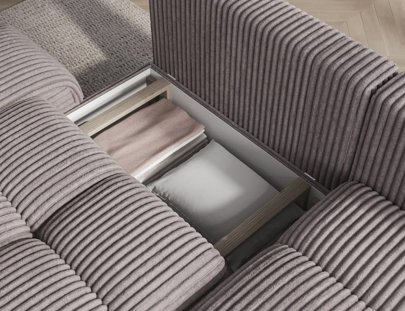 Vittario 3-sits Bubblig Bäddsoffa med Divan och förvaring Höger - Modullo 03 - Möbler - Vardagsrum - Bäddsoffor - Hörnbäddsoffa