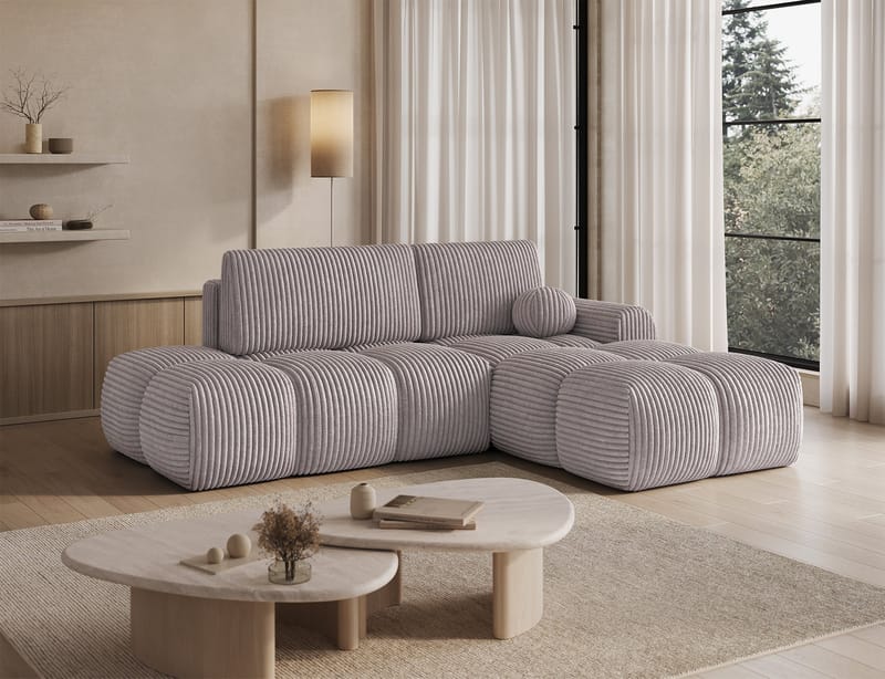 Vittario 3-sits Bubblig Bäddsoffa med Divan och förvaring Höger - Modullo 03 - Möbler - Vardagsrum - Bäddsoffor - Hörnbäddsoffa