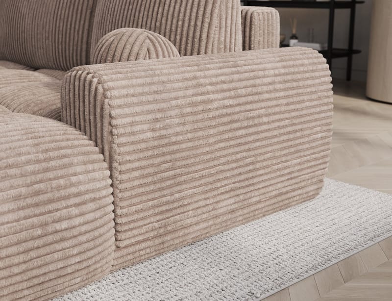 Vittario 3-sits Bubblig Bäddsoffa med Divan och förvaring Höger - Modullo 20 - Möbler - Vardagsrum - Bäddsoffor - Hörnbäddsoffa