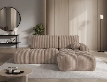 Vittario 3-sits Bubblig Bäddsoffa med Divan och förvaring Höger - Modullo 20 - Möbler - Vardagsrum - Bäddsoffor