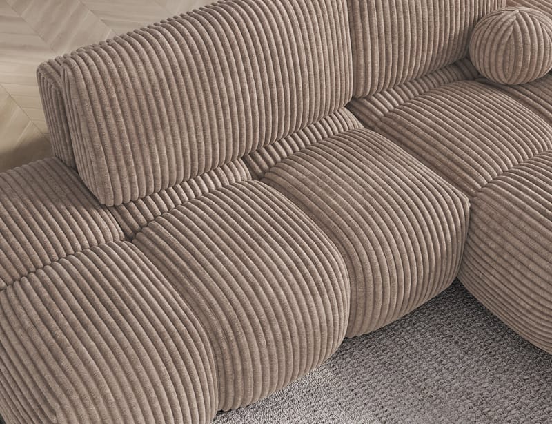 Vittario 3-sits Bubblig Bäddsoffa med Divan och förvaring Höger - Modullo 20 - Möbler - Vardagsrum - Bäddsoffor - Hörnbäddsoffa