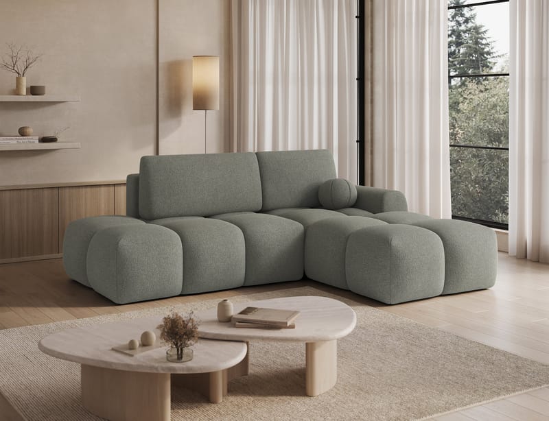 Vittario 3-sits Bubblig Bäddsoffa med Divan och förvaring Höger - Xillar 100 - Möbler - Vardagsrum - Bäddsoffor
