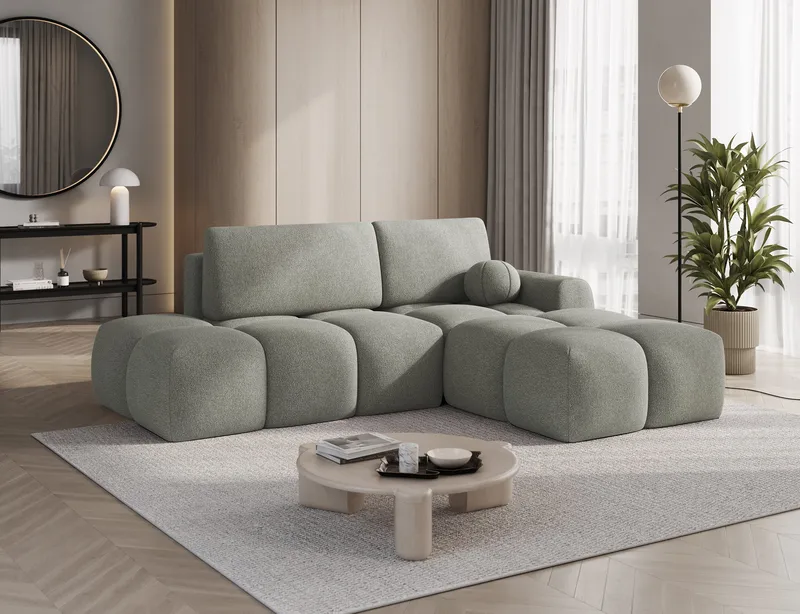Vittario 3-sits Bubblig Bäddsoffa med Divan och förvaring Höger - Xillar 100 - Möbler - Vardagsrum - Bäddsoffor