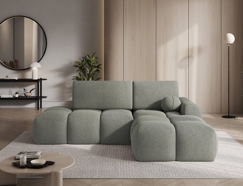 Vittario 3-sits Bubblig Bäddsoffa med Divan och förvaring Höger - Xillar 100 - Möbler - Vardagsrum - Bäddsoffor