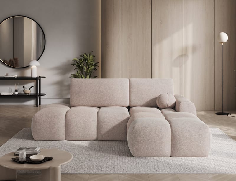 Vittario 3-sits Bubblig Bäddsoffa med Divan och förvaring Höger - Xillar 20 - Möbler - Vardagsrum - Bäddsoffor - Hörnbäddsoffa