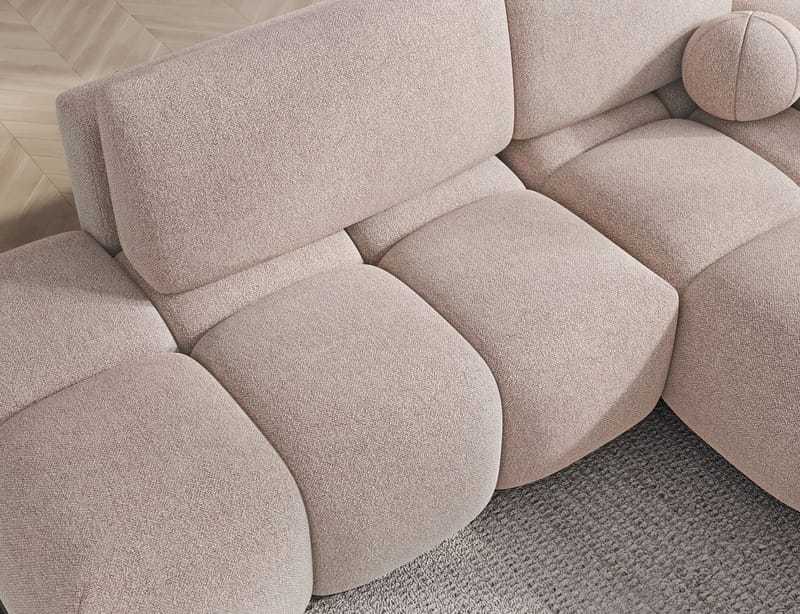 Vittario 3-sits Bubblig Bäddsoffa med Divan och förvaring Höger - Xillar 20 - Möbler - Vardagsrum - Bäddsoffor - Hörnbäddsoffa