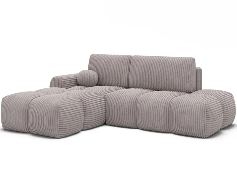 Vittario 3-sits Bubblig Bäddsoffa med Divan och förvaring Vänster, Modullo 03