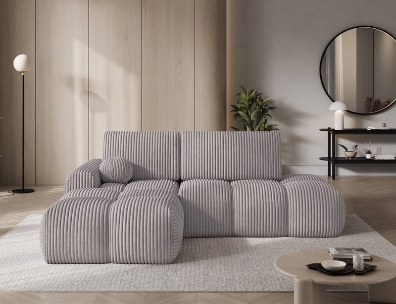 Vittario 3-sits Bubblig Bäddsoffa med Divan och förvaring Vänster - Modullo 03 - Möbler - Vardagsrum - Bäddsoffor - Hörnbäddsoffa