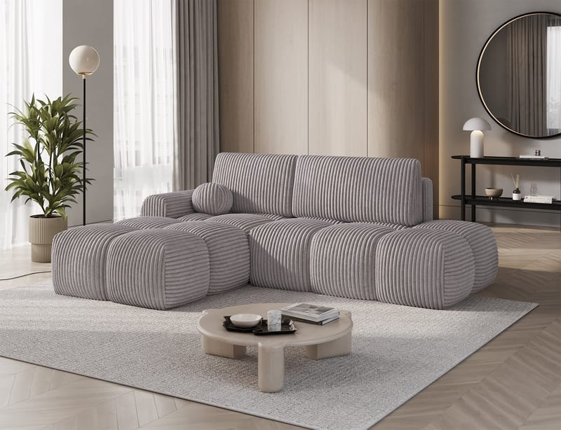 Vittario 3-sits Bubblig Bäddsoffa med Divan och förvaring Vänster - Modullo 03 - Möbler - Vardagsrum - Bäddsoffor - Hörnbäddsoffa